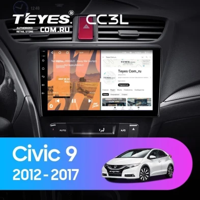 Штатная магнитола Teyes CC3L 4/32 Honda Civic 9 FK FB (2012-2017)