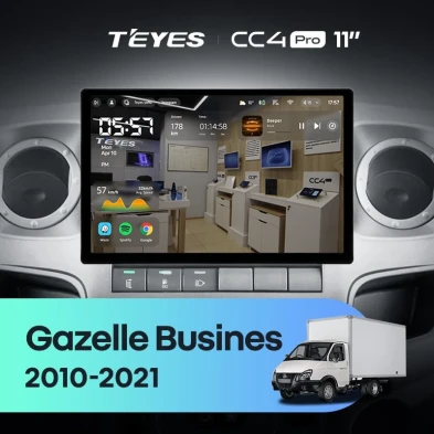Штатная магнитола Teyes CC4 Pro 8/128 для GAZ Gazelle Busines (2010-2021) F2 (11")
