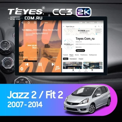 Штатная магнитола Teyes CC3 2K 360 6/128 Honda Jazz 2 (2007-2014) (13")