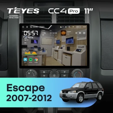 Штатная магнитола Teyes CC4 Pro 8/128 Ford Escape (2007-2012) F2 (11")