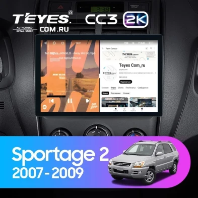 Штатная магнитола Teyes CC3 2K 6/128 Kia Sportage 2 (2007-2009) (11")