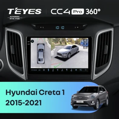 Штатная магнитола Teyes CC4 Pro 360 8/128 Hyundai Creta 1 (2015-2021) Тип-B