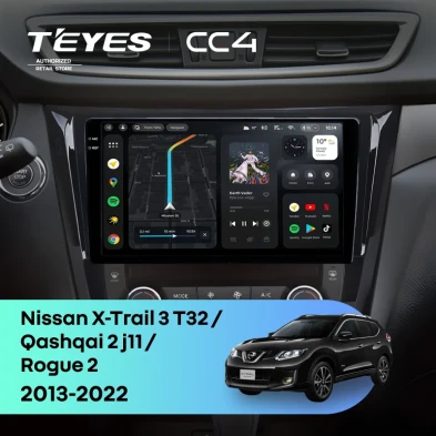 Штатная магнитола Teyes CC4 8/128 Nissan Qashqai 2 J11 (2013-2022) F3 Тип-AB