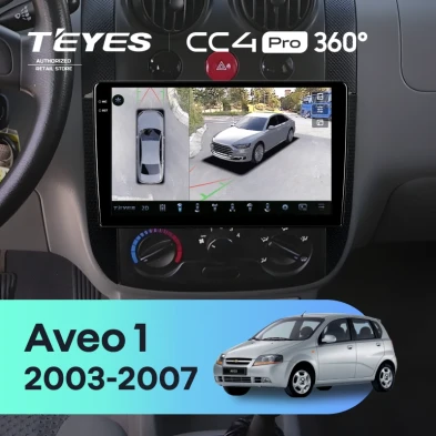 Штатная магнитола Teyes CC4 Pro 360 8/128 Chevrolet Aveo 1 T200 (2003-2007)