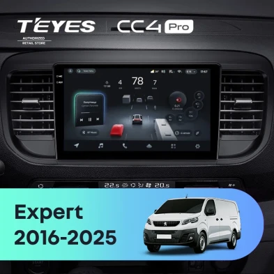 Штатная магнитола Teyes CC4 Pro 8/128 Peugeot Expert (2016-2026)