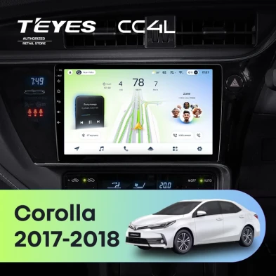 Штатная магнитола Teyes CC4L 6/64 Toyota Corolla (2017-2018) Тип-B