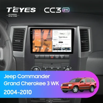 Штатная магнитола Teyes CC3 2K 4/64 Jeep Grand Cherokee 3 WK (2004-2010)