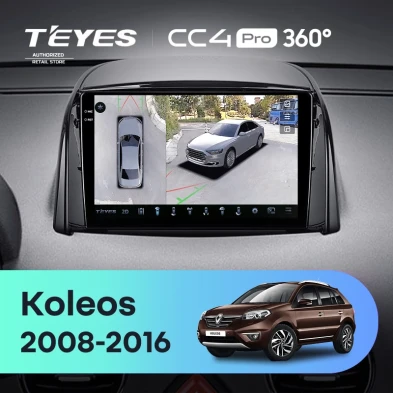 Штатная магнитола Teyes CC4 Pro 360 8/128 Renault Koleos (2008-2016) Тип-A