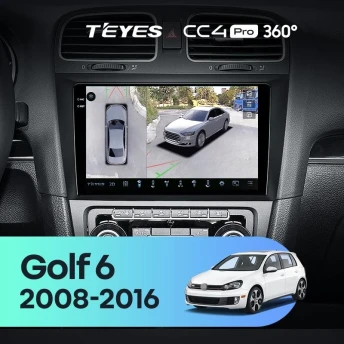 Штатная магнитола Teyes CC4 Pro 360 8/128 Volkswagen Golf 6 (2008-2016)