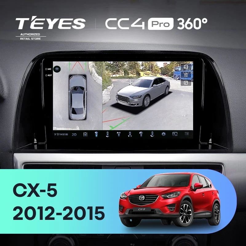Штатная магнитола Teyes CC4 Pro 360 8/128 Mazda CX-5 (2012-2015) Тип-A