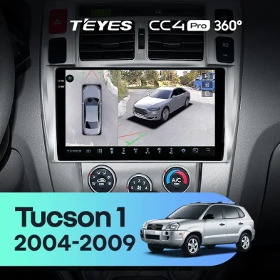 Штатная магнитола Teyes CC4 Pro 360 8/128 Hyundai Tucson 1 (2004-2009) F1