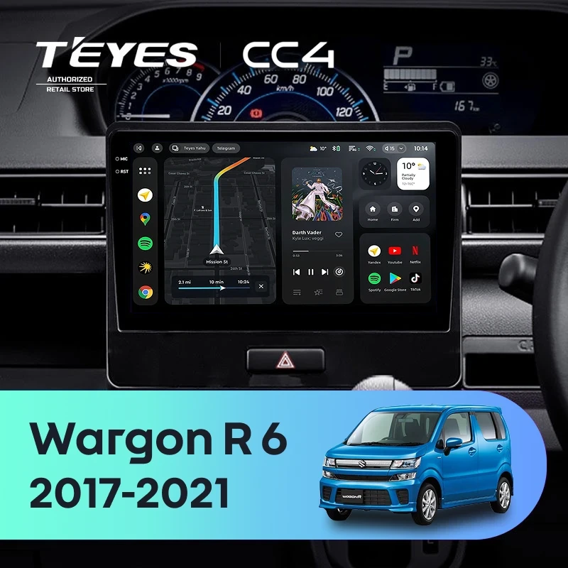Штатная магнитола Teyes CC4 6/64 Suzuki Wagon R VI (2017-2021)