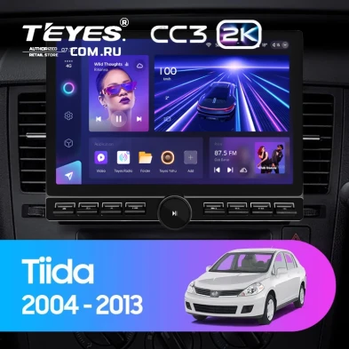 Штатная магнитола Teyes CC3 2K 6/128 Nissan Tiida C11 (2004-2013) F2 (13" с кнопками)